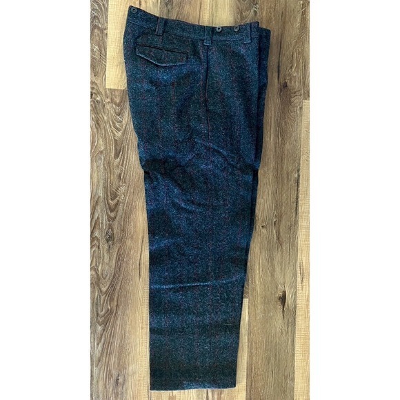 Vintage USA made WOOLRICH thick wool Malone pants 38x29 windowpane Hunting AS-IS - Picture 3 of 9